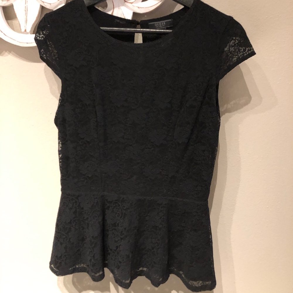 Guess black lace Top!